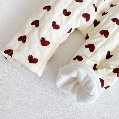 -ベビー ハート さくらんぼ チェリー フーディ アウター ジャンプスーツ - mamahalo shop - アウタージャンプスーツ -  べビー服 - 子供服 - 男の子 - 女の子