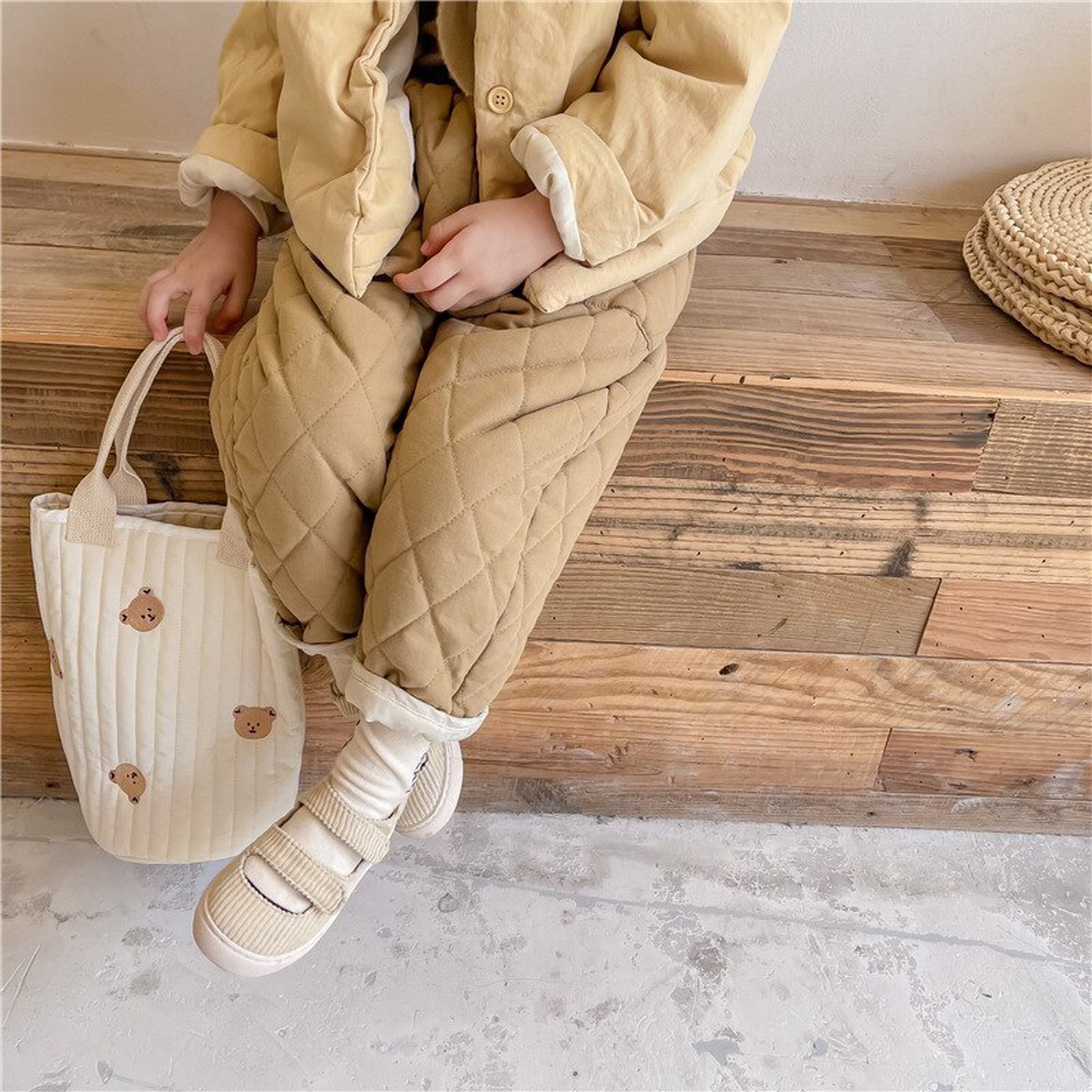 -キッズ キルティング アウター パンツ【mh0000291】 - mamahalo shop - ロングパンツ・スウェットパンツ -  べビー服 - 子供服 - 男の子 - 女の子