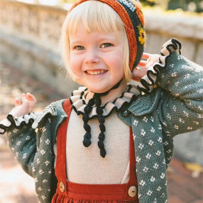 -ベビー ニット フリル襟 カットソー トップス【mh0000099】 - mamahalo shop - ニット・セーター -  べビー服 - 子供服 - 男の子 - 女の子