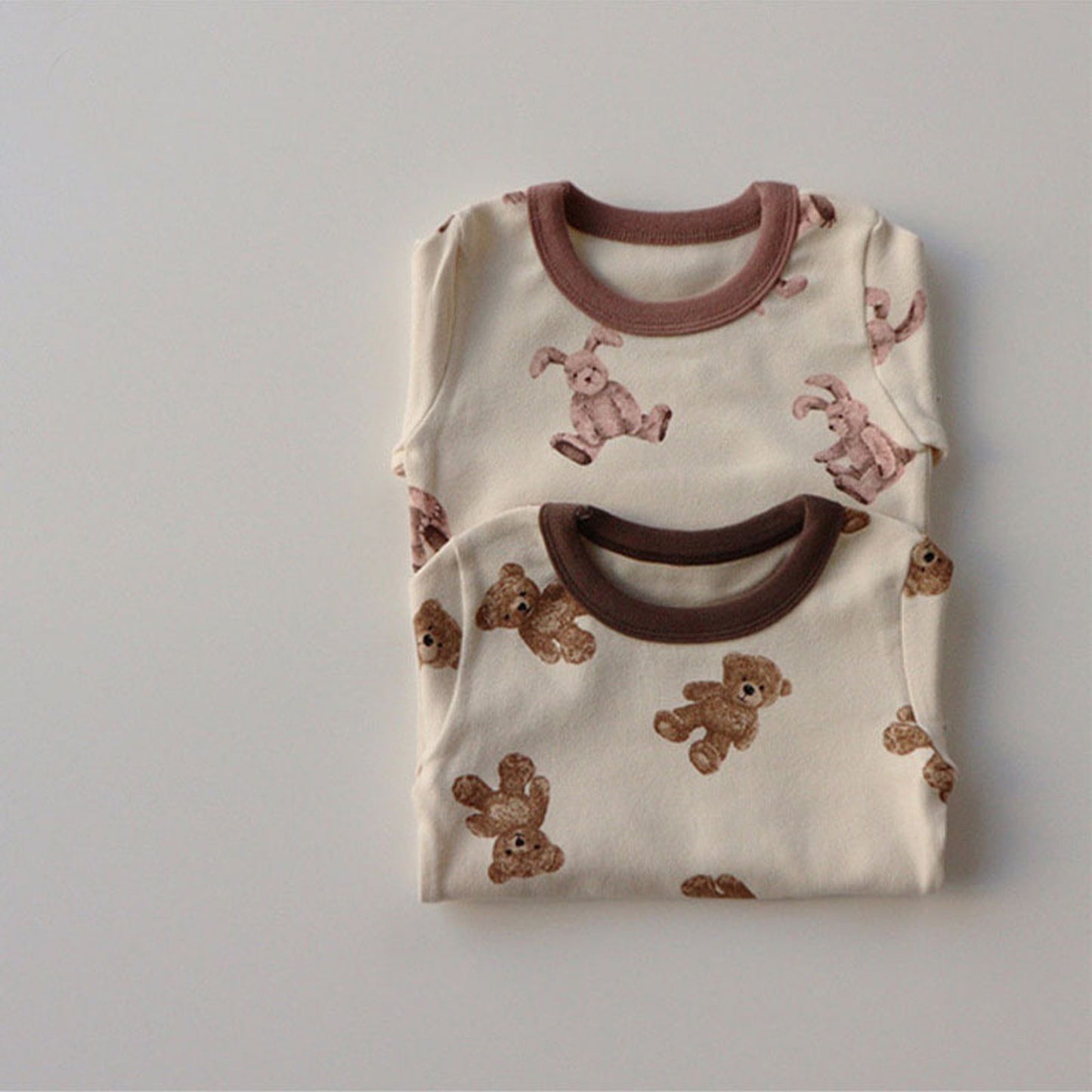 -ベビー セットアップ くま うさぎ パジャマ ロンパース パンツ Tシャツ - mamahalo shop - 長袖パジャマ -  べビー服 - 子供服 - 男の子 - 女の子