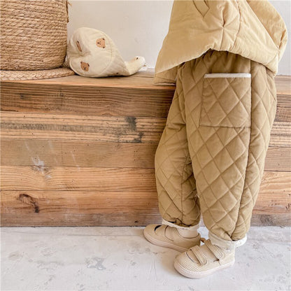 -キッズ キルティング アウター パンツ【mh0000291】 - mamahalo shop - ロングパンツ・スウェットパンツ -  べビー服 - 子供服 - 男の子 - 女の子