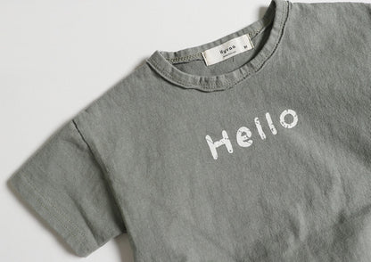 -ベビー HELLO  半袖 ロンパース【mh0000562】 - mamahalo shop - 半袖ロンパース -  べビー服 - 子供服 - 男の子 - 女の子