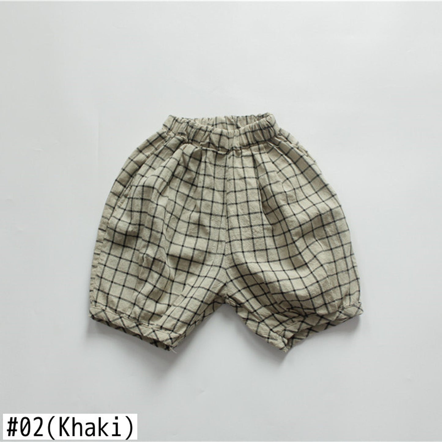 -キッズ チェック ショートパンツ - mamahalo shop - ハーフパンツ・ショートパンツ -  べビー服 - 子供服 - 男の子 - 女の子