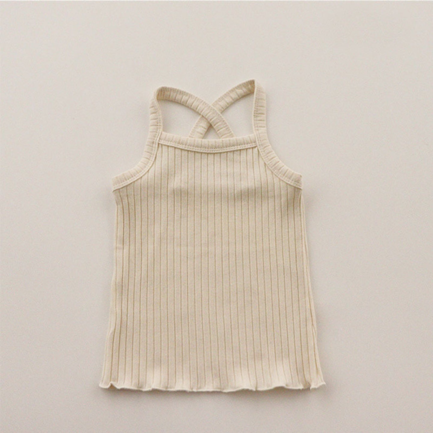 -ベビー キッズ セットアップ バッククロス キャミソール フリル パンツ【mh0000780】 - mamahalo shop - ノースリーブセットアップ -  べビー服 - 子供服 - 男の子 - 女の子