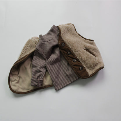 -キッズ フリース ベスト アウター【mh0000289】 - mamahalo shop - ベスト -  べビー服 - 子供服 - 男の子 - 女の子