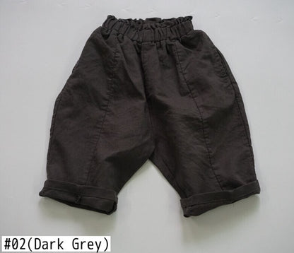 -キッズ コットン サマー パンツ - mamahalo shop - ハーフパンツ・ショートパンツ -  べビー服 - 子供服 - 男の子 - 女の子