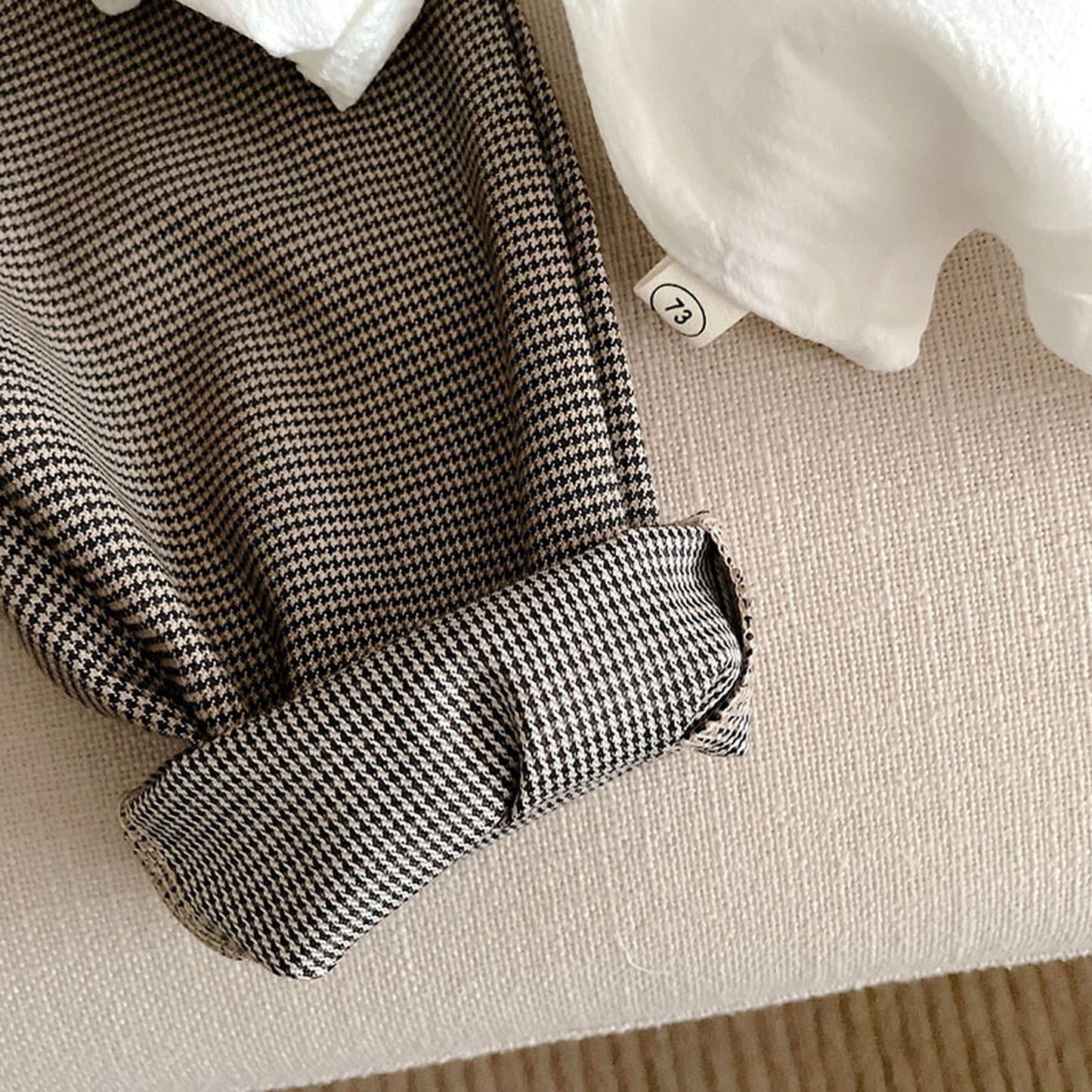 -ベビー セットアップ リボン シャツ チェック サスペンダー パンツ お出かけ【mh0000424】 - mamahalo shop - 長袖セットアップ -  べビー服 - 子供服 - 男の子 - 女の子