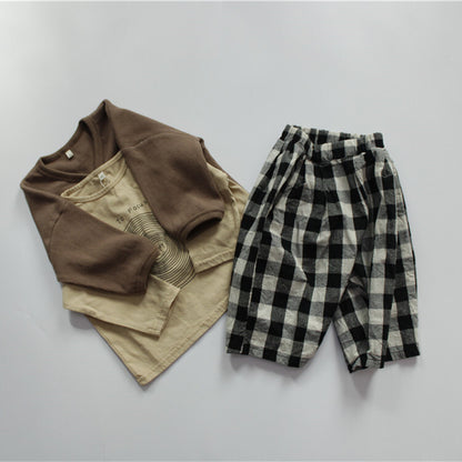 -キッズ チェック サマー パンツ - mamahalo shop - ハーフパンツ・ショートパンツ -  べビー服 - 子供服 - 男の子 - 女の子