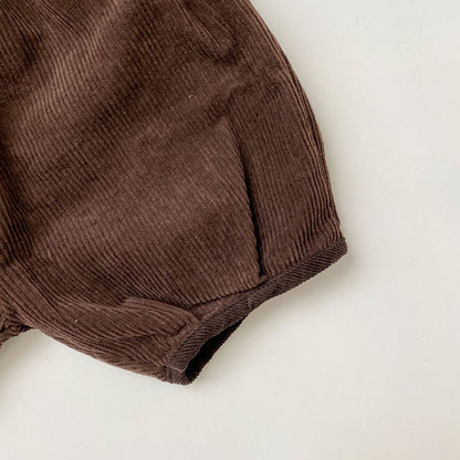 -キッズ コーデュロイ ハーフ パンツ【mh0002513】 - mamahalo shop - ハーフパンツ・ショートパンツ -  べビー服 - 子供服 - 男の子 - 女の子