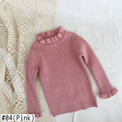 -キッズ ニット フリル トップス カットソー セーター【mh0000212】 - mamahalo shop - ニット・セーター -  べビー服 - 子供服 - 男の子 - 女の子