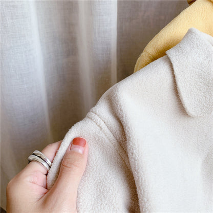 -キッズ フリース ポロシャツ【mh0000267】 - mamahalo shop - 長袖シャツ・ブラウス -  べビー服 - 子供服 - 男の子 - 女の子