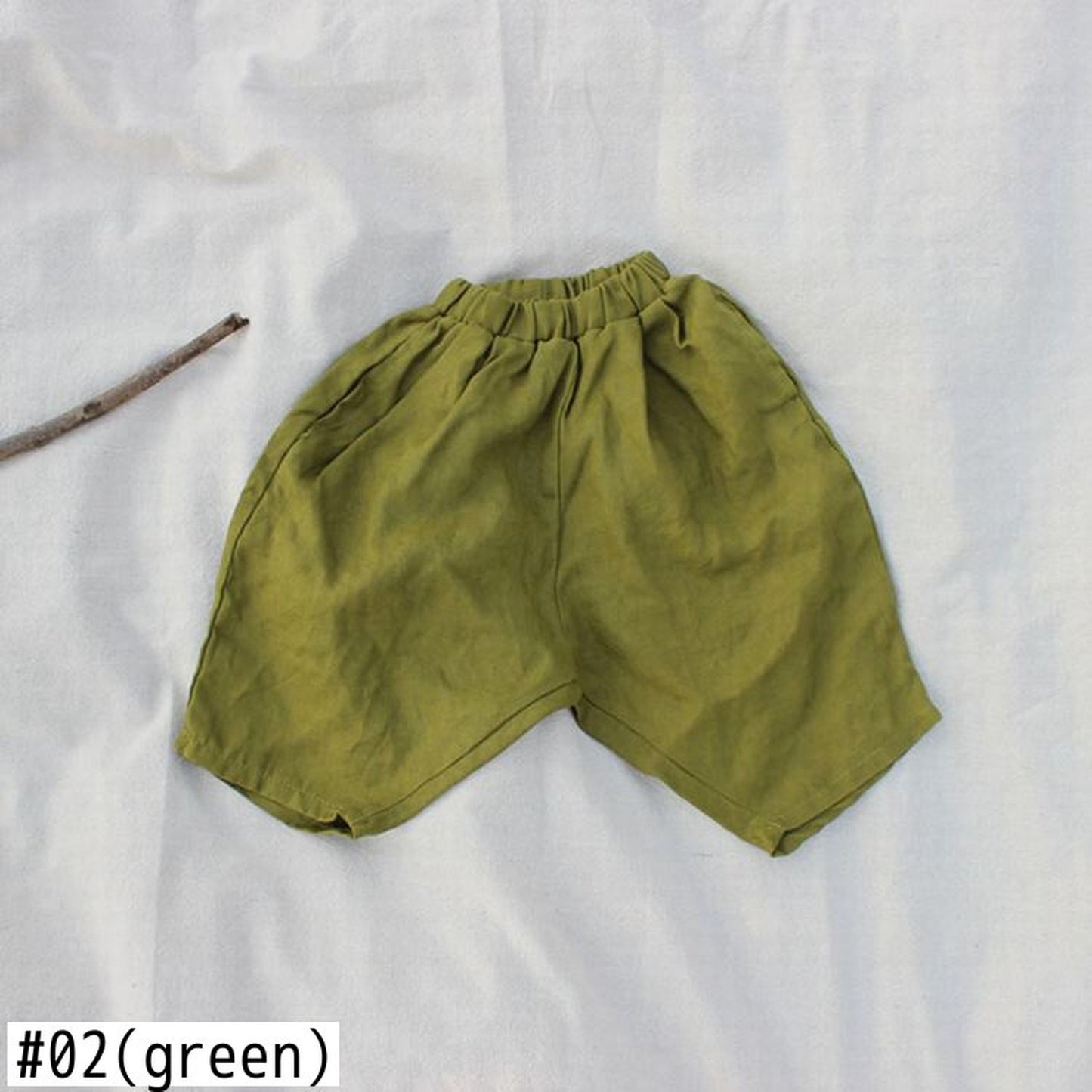 -キッズ コットンリネン パンツ【mh0000527】 - mamahalo shop - ハーフパンツ・ショートパンツ -  べビー服 - 子供服 - 男の子 - 女の子