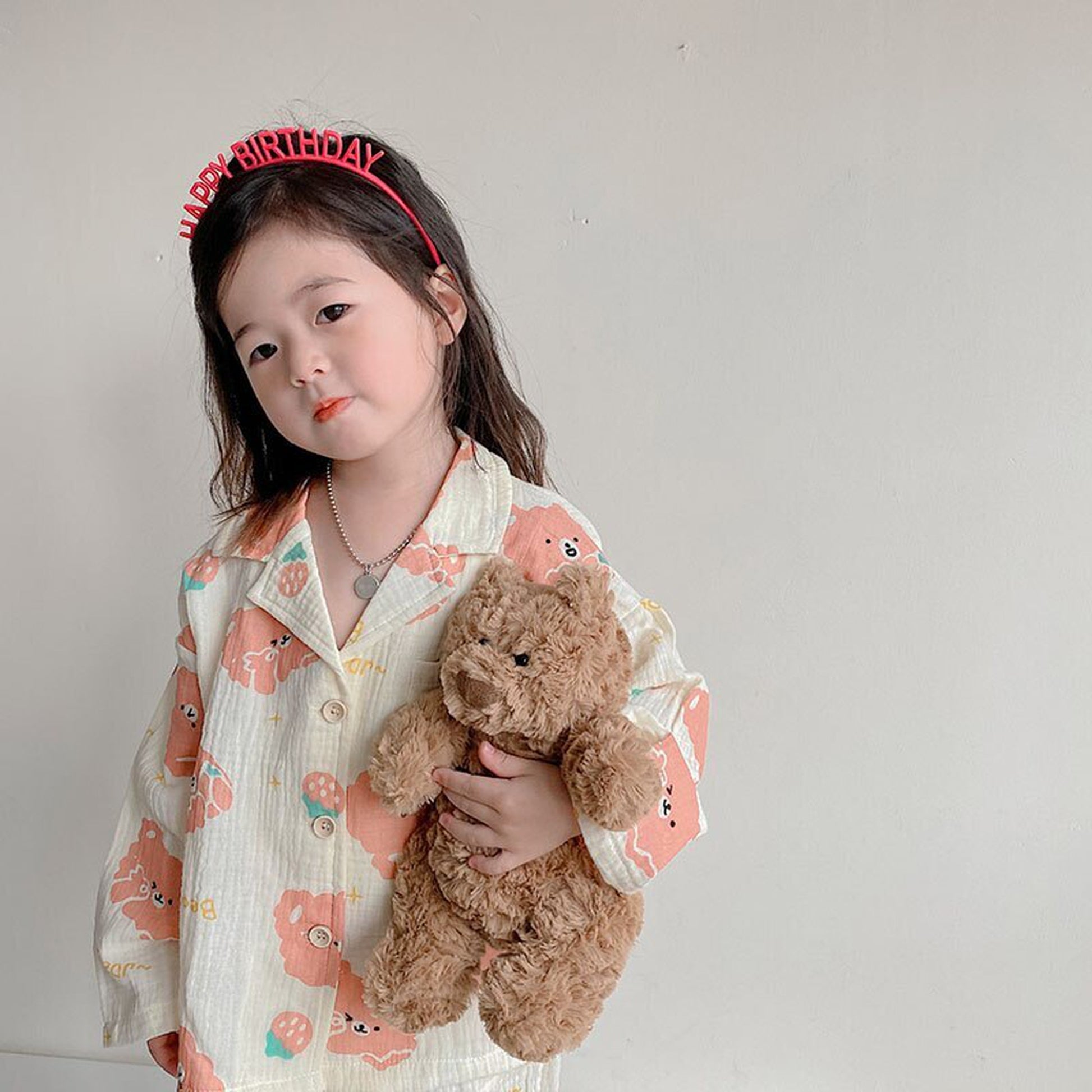 -キッズ くま ベア 長袖 パジャマ セット - mamahalo shop - 長袖パジャマ -  べビー服 - 子供服 - 男の子 - 女の子