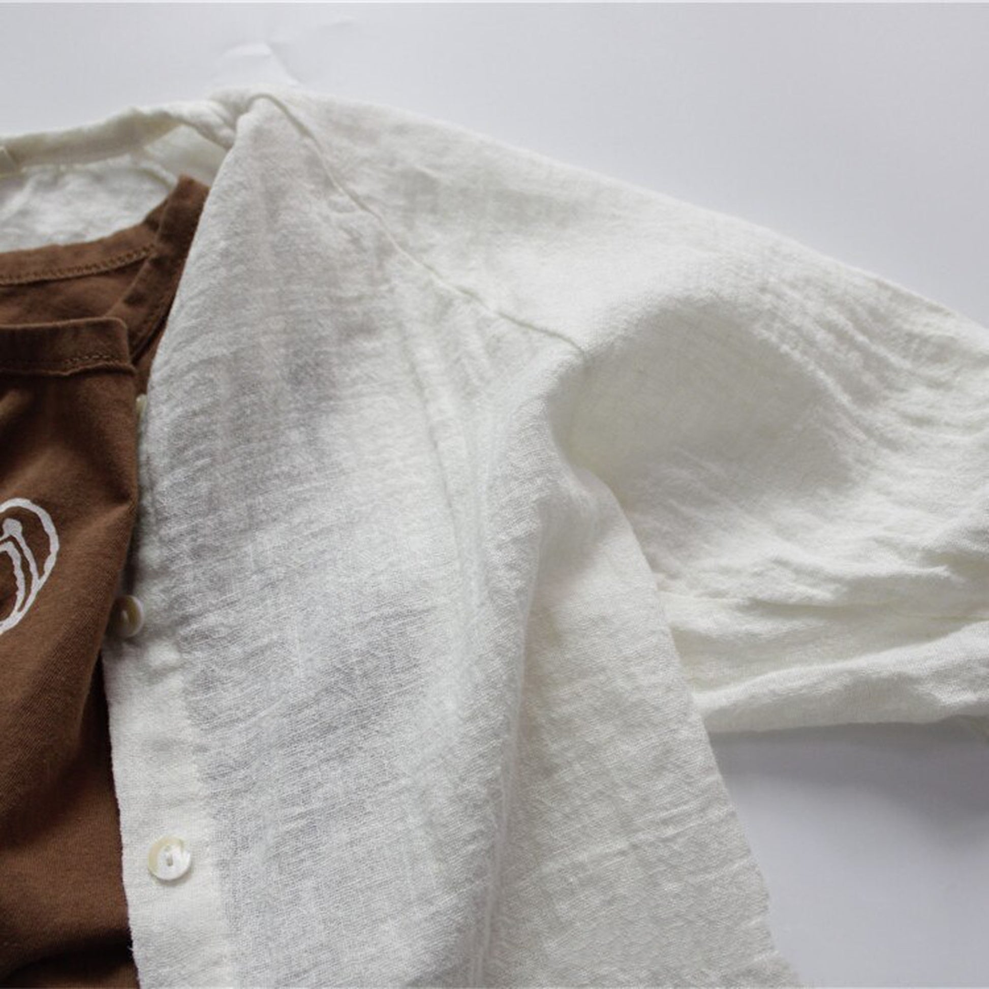 -キッズ 薄手シャツ オーバーシャツ - mamahalo shop - 半袖シャツ・ブラウス -  べビー服 - 子供服 - 男の子 - 女の子