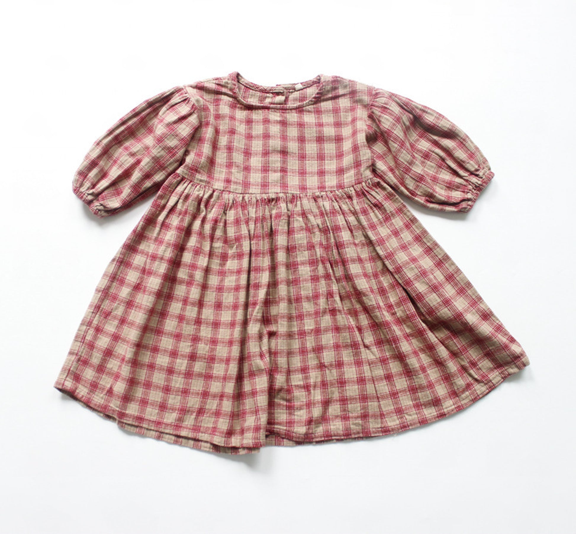 -キッズ チェック ワンピース【mh0000324】 - mamahalo shop - 長袖ワンピース -  べビー服 - 子供服 - 男の子 - 女の子