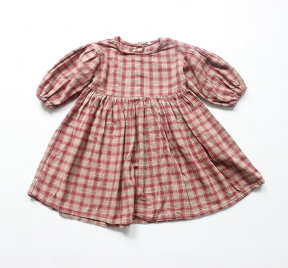 -キッズ チェック ワンピース【mh0000324】 - mamahalo shop - 長袖ワンピース -  べビー服 - 子供服 - 男の子 - 女の子