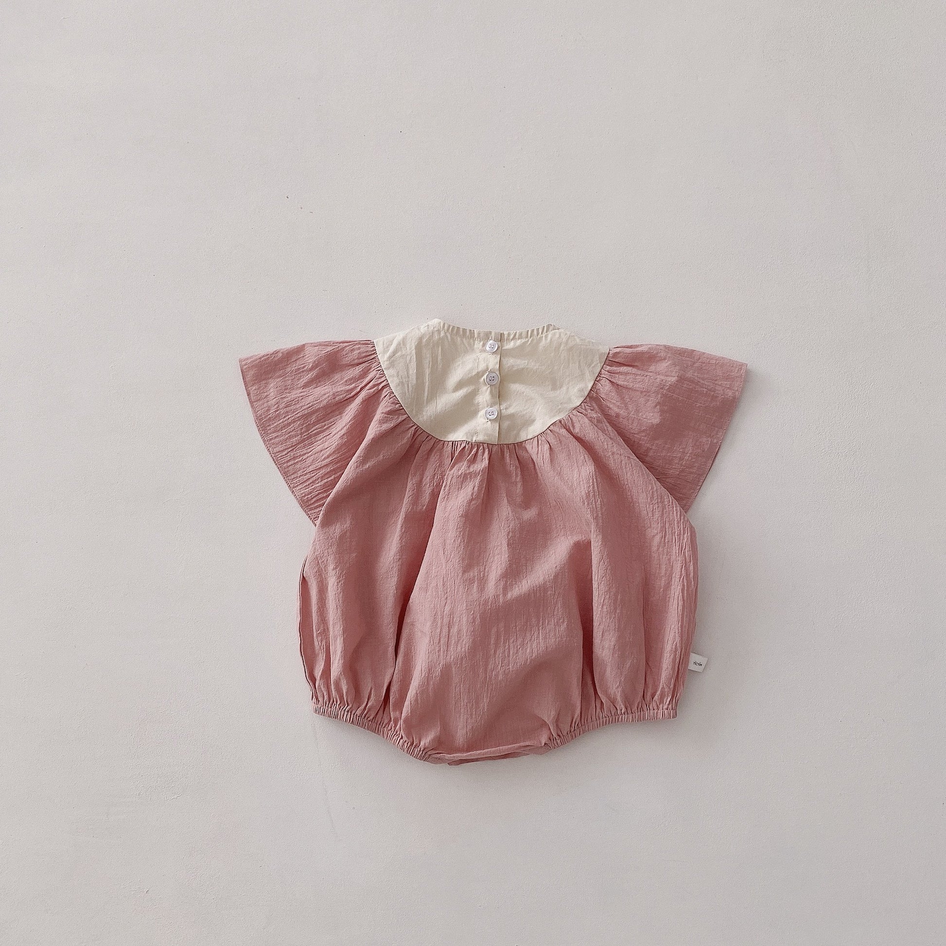 -ベビー バタフライ スリーブ ロンパース 48901799 - mamahalo shop - 半袖ロンパース -  べビー服 - 子供服 - 男の子 - 女の子