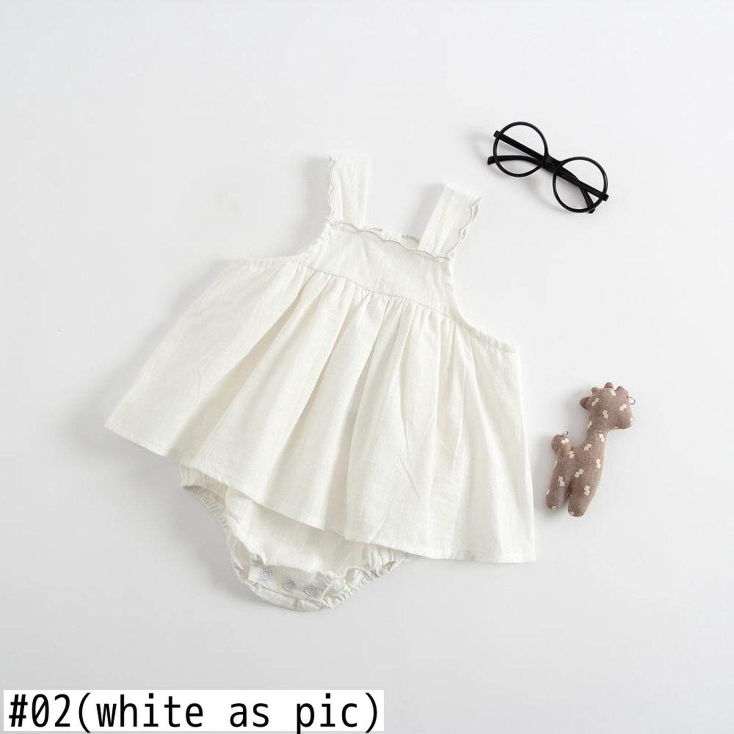 -ベビー キャミソール スカート ロンパース【mh0000557】 - mamahalo shop - ノースリーブロンパース -  べビー服 - 子供服 - 男の子 - 女の子