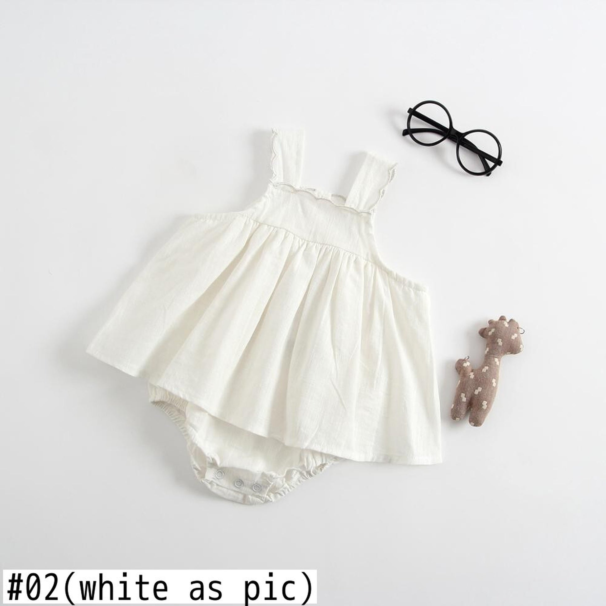 -ベビー キャミソール スカート ロンパース【mh0000557】 - mamahalo shop - ノースリーブロンパース -  べビー服 - 子供服 - 男の子 - 女の子