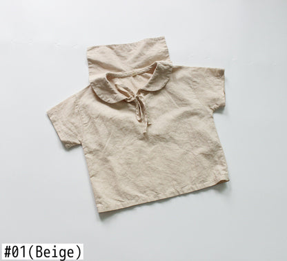 -キッズ セーラーカラー トップス 長袖ブラウス - mamahalo shop - 半袖シャツ・ブラウス -  べビー服 - 子供服 - 男の子 - 女の子