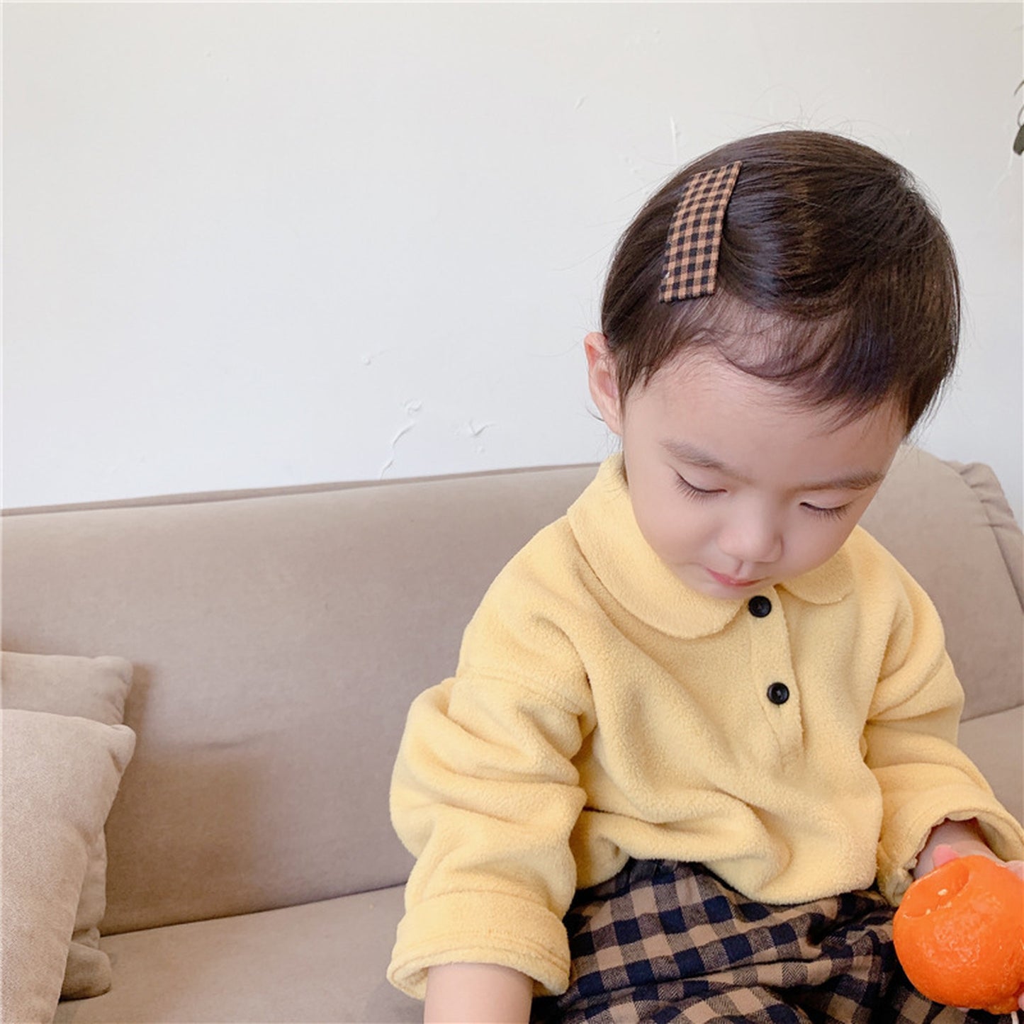 -キッズ フリース ポロシャツ【mh0000267】 - mamahalo shop - 長袖シャツ・ブラウス -  べビー服 - 子供服 - 男の子 - 女の子