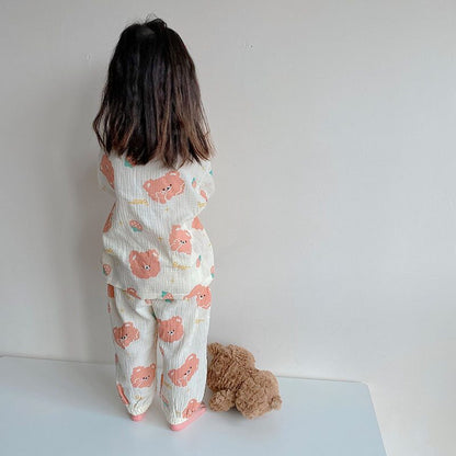 -キッズ くま ベア 長袖 パジャマ セット - mamahalo shop - 長袖パジャマ -  べビー服 - 子供服 - 男の子 - 女の子