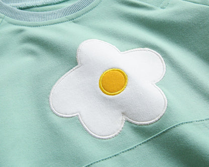 -ベビー フラワー ロンパース リボン ヘアバンド セット - mamahalo shop - 長袖ロンパース -  べビー服 - 子供服 - 男の子 - 女の子