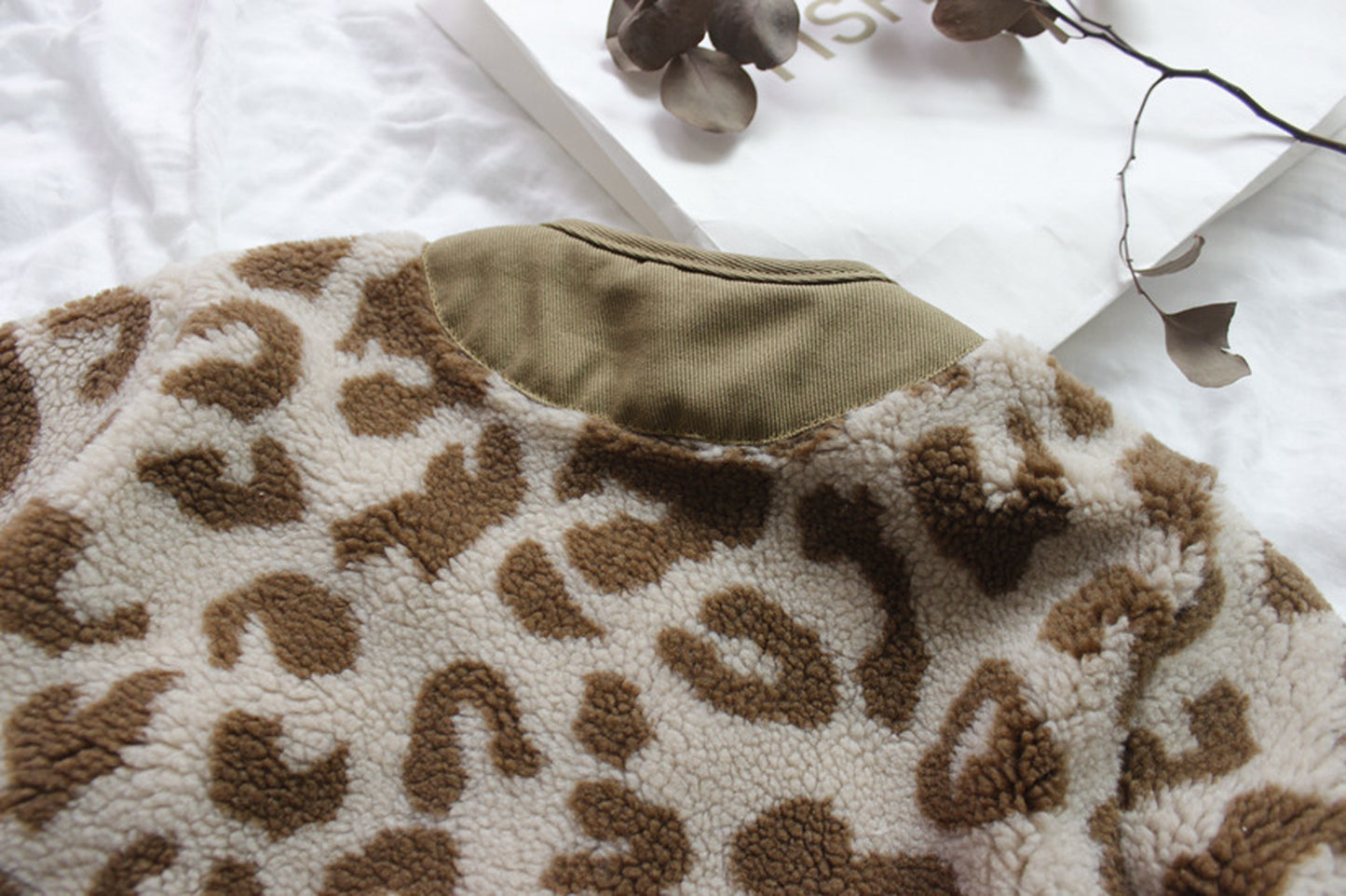 -キッズ レオパード フリース ジャケット アウター【mh0000287】 - mamahalo shop - ショートコート・ジャケット・ジャンパー -  べビー服 - 子供服 - 男の子 - 女の子