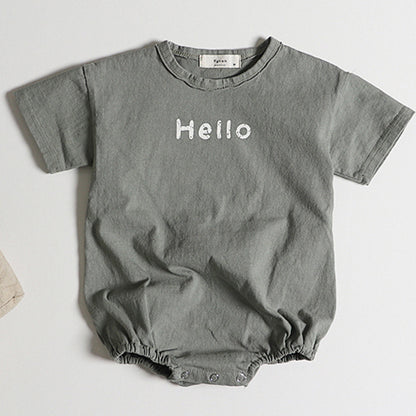 -ベビー HELLO  半袖 ロンパース【mh0000562】 - mamahalo shop - 半袖ロンパース -  べビー服 - 子供服 - 男の子 - 女の子