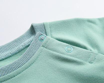 -ベビー フラワー ロンパース リボン ヘアバンド セット - mamahalo shop - 長袖ロンパース -  べビー服 - 子供服 - 男の子 - 女の子