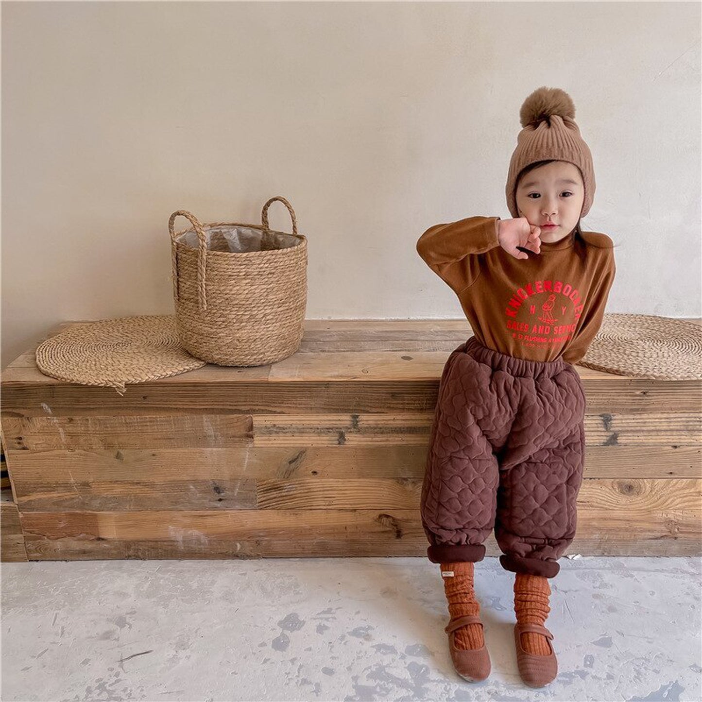 -キッズ キルティング アウター パンツ【mh0000250】 - mamahalo shop - ロングパンツ・スウェットパンツ -  べビー服 - 子供服 - 男の子 - 女の子