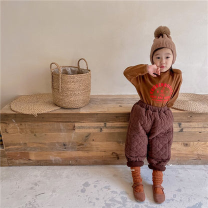 -キッズ キルティング アウター パンツ【mh0000250】 - mamahalo shop - ロングパンツ・スウェットパンツ -  べビー服 - 子供服 - 男の子 - 女の子