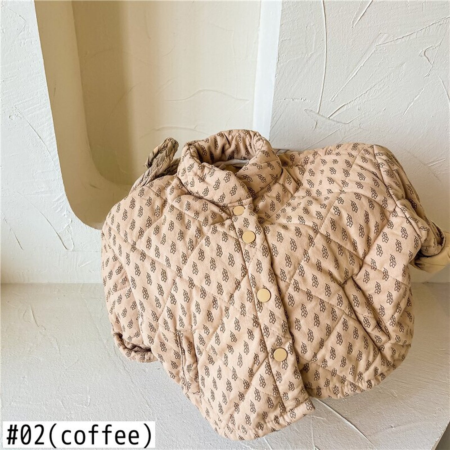 -キッズ プロバンス リーフ キルティング ジャケット アウター【mh0000284】 - mamahalo shop - ショートコート・ジャケット・ジャンパー -  べビー服 - 子供服 - 男の子 - 女の子