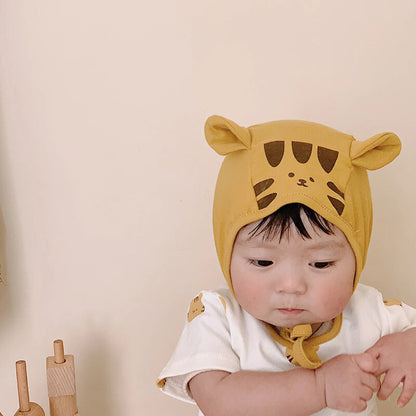 -☺︎ ベビー タイガー 虎 半袖 ロンパース 耳帽子 セット - mamahalo shop - 半袖ロンパース -  べビー服 - 子供服 - 男の子 - 女の子