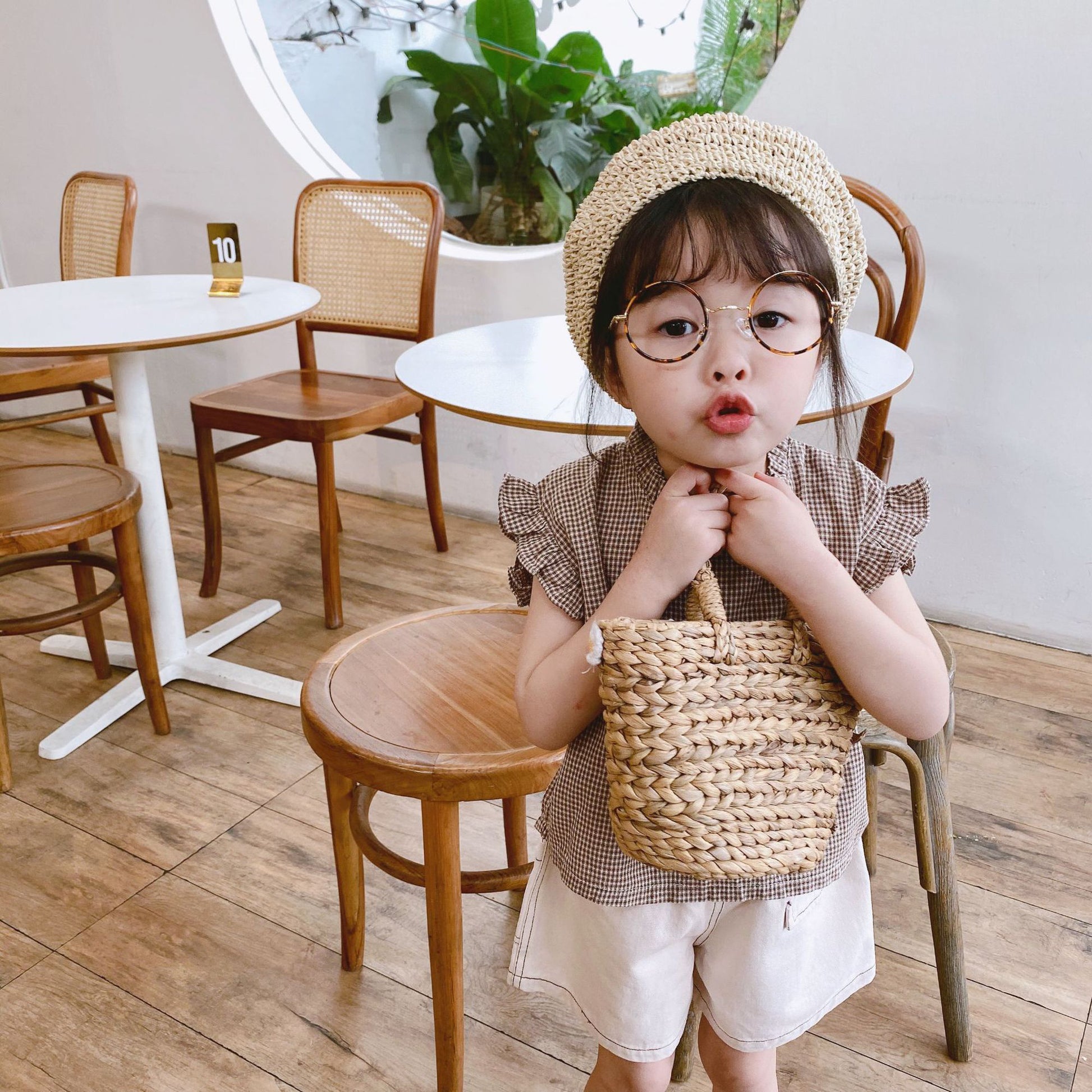 -キッズ チェック ノースリーブ トップス【mh0000046】 - mamahalo shop - タンクトップ・キャミソール・ノースリーブトップス -  べビー服 - 子供服 - 男の子 - 女の子