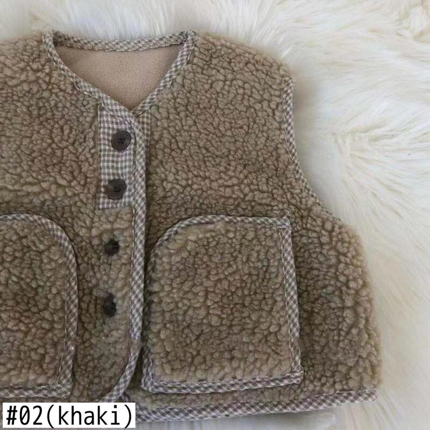 -ベビー ボア ベスト アウター【mh0000239】 - mamahalo shop - ベスト -  べビー服 - 子供服 - 男の子 - 女の子