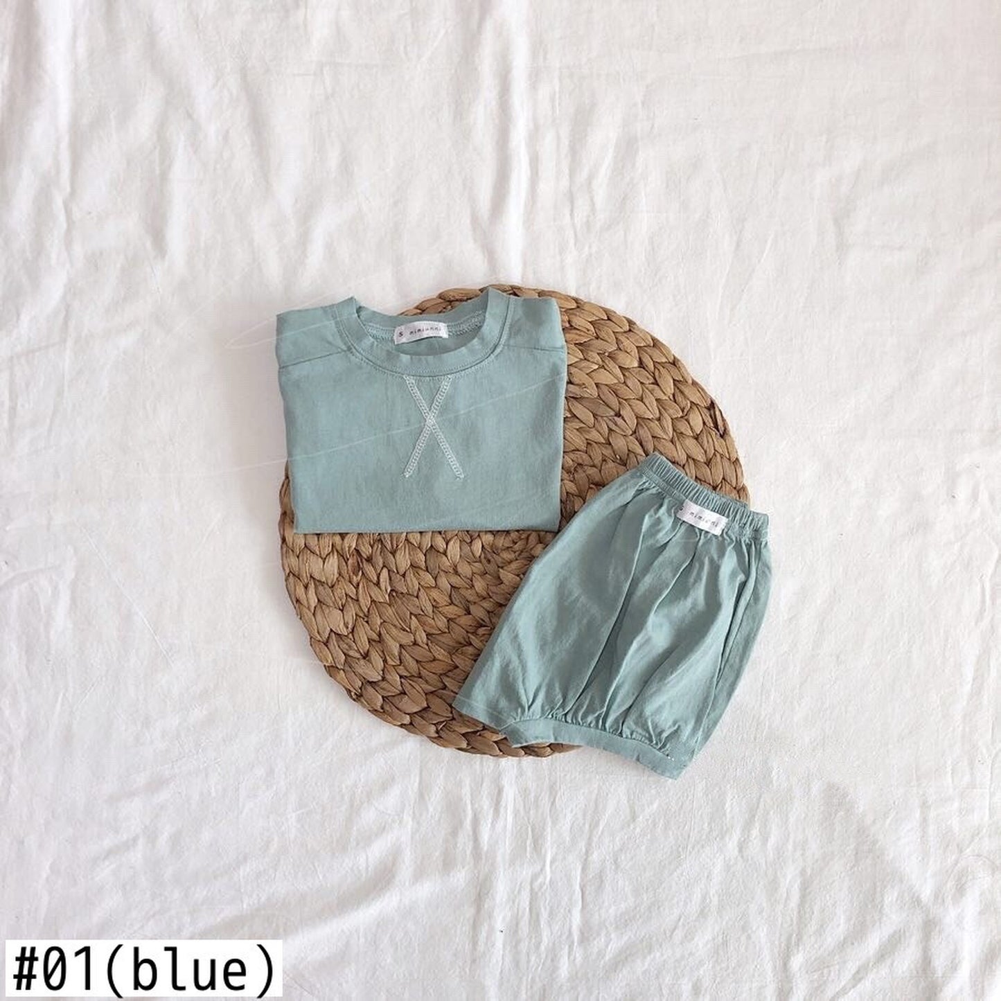 -ベビー 半袖 ルーズ Tシャツ ショーツ セット【mh0000464】 - mamahalo shop - 半袖セットアップ -  べビー服 - 子供服 - 男の子 - 女の子