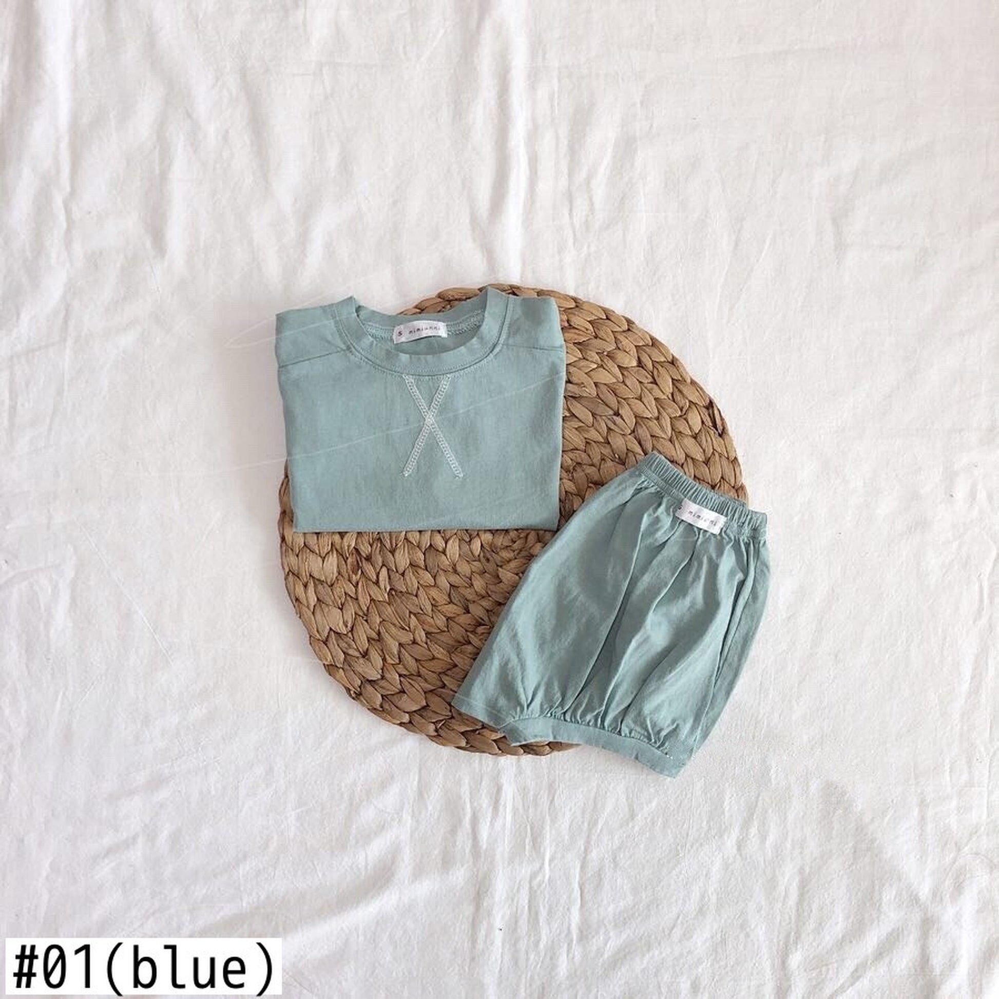 -ベビー 半袖 ルーズ Tシャツ ショーツ セット【mh0000464】 - mamahalo shop - 半袖セットアップ -  べビー服 - 子供服 - 男の子 - 女の子