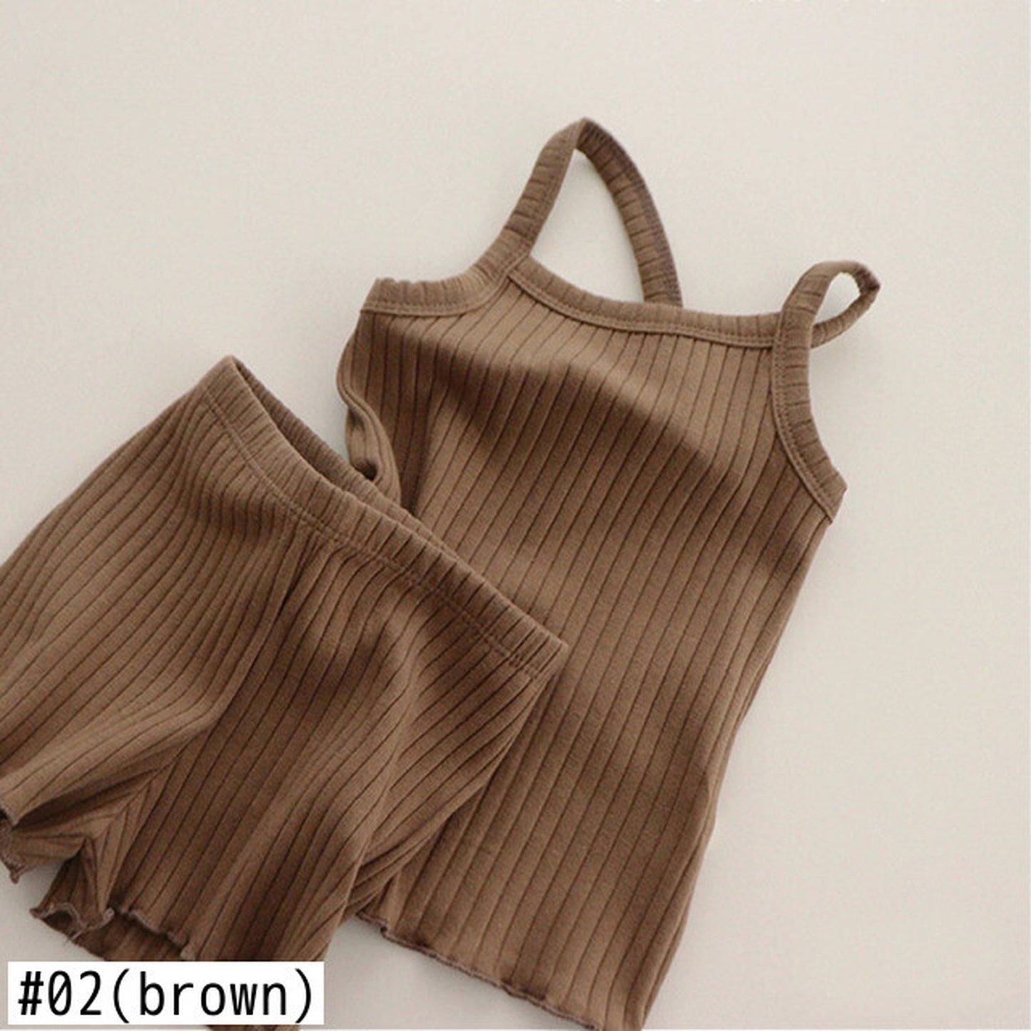 -ベビー キッズ セットアップ バッククロス キャミソール フリル パンツ【mh0000780】 - mamahalo shop - ノースリーブセットアップ -  べビー服 - 子供服 - 男の子 - 女の子