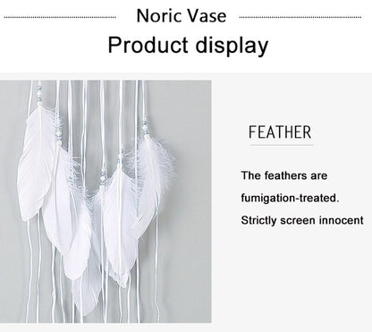 -ムーンフェザー ドリームキャッチャー 月 羽 ハンギング マクラメ デコレーション【mh0000010】 - mamahalo shop - モビール・ウォールデコレーション -  べビー服 - 子供服 - 男の子 - 女の子