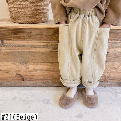 -キッズ 裏起毛 ロングパンツ 暖パン【mh0000281】 - mamahalo shop - ロングパンツ・スウェットパンツ -  べビー服 - 子供服 - 男の子 - 女の子