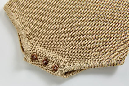 -ベビー くま 耳帽子 ニット ロンパース セット【mh0000428】 - mamahalo shop - 長袖ロンパース -  べビー服 - 子供服 - 男の子 - 女の子