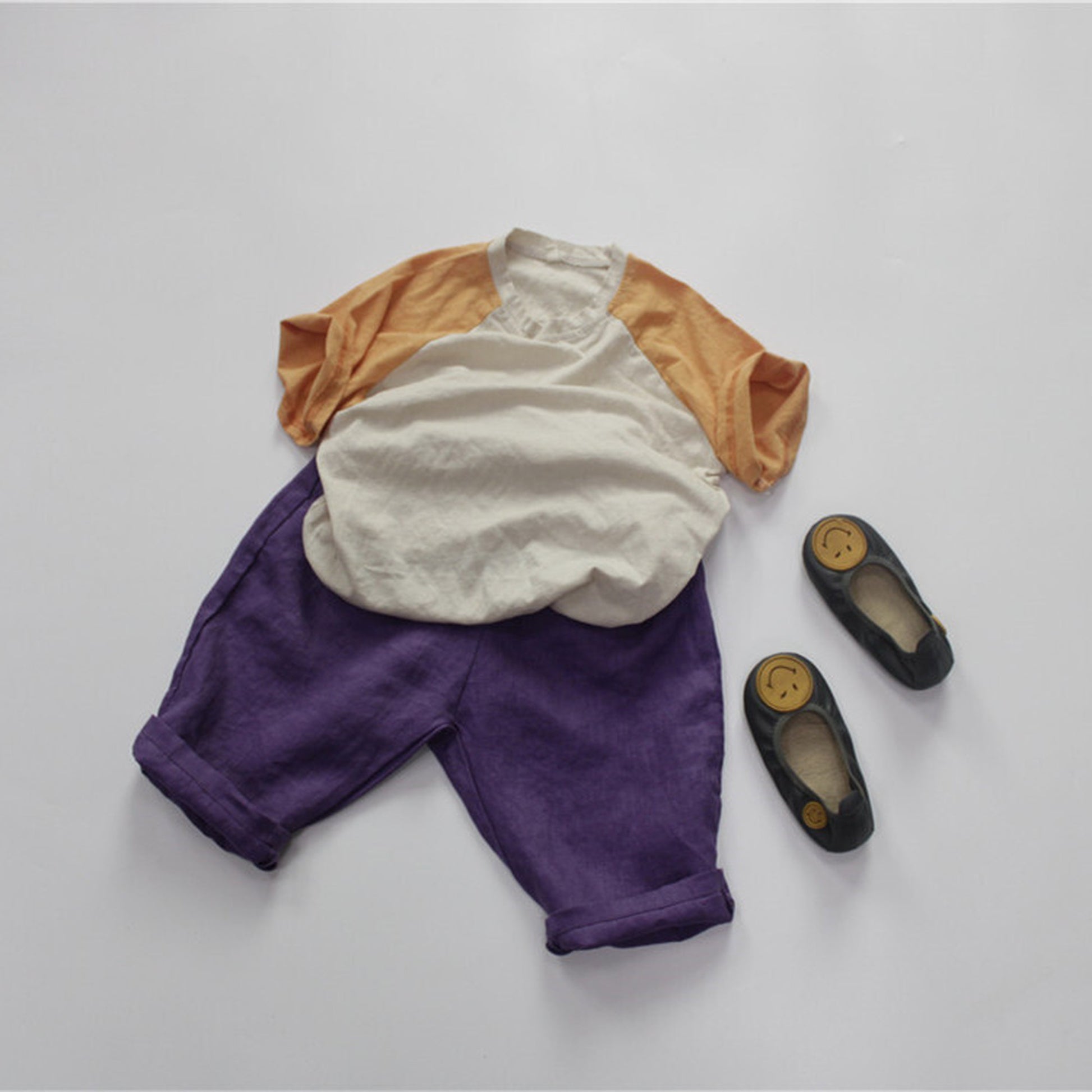 -キッズ サマー コットンリネン パンツ - mamahalo shop - ロングパンツ・スウェットパンツ -  べビー服 - 子供服 - 男の子 - 女の子