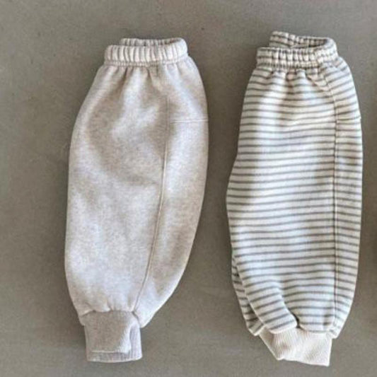 -ベビー ボーダー 無地 スウェット パンツ【mh0000197】 - mamahalo shop - ロングパンツ・スウェットパンツ -  べビー服 - 子供服 - 男の子 - 女の子