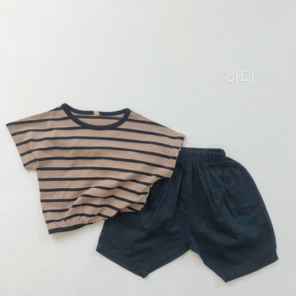 -キッズ コットンリネン サマー パンツ - mamahalo shop - ハーフパンツ・ショートパンツ -  べビー服 - 子供服 - 男の子 - 女の子