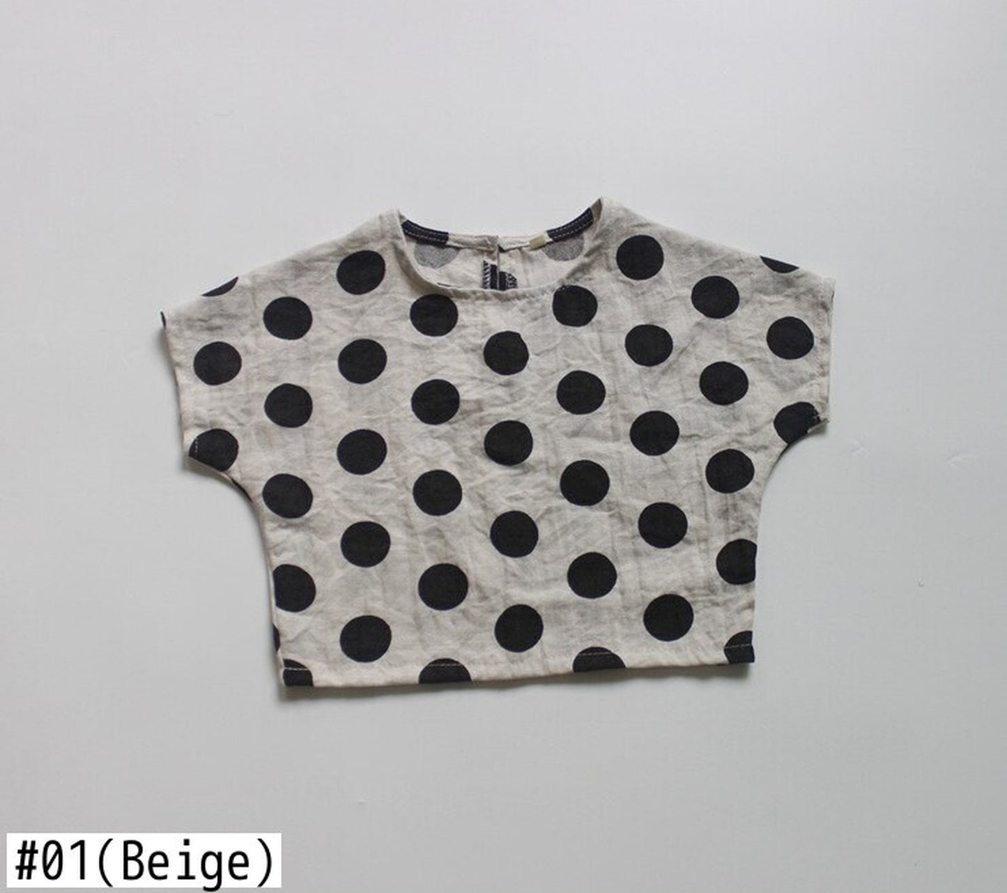 -キッズトップス みずたまドットプリント ルーズ シャツ Tシャツ - mamahalo shop - 半袖Tシャツ -  べビー服 - 子供服 - 男の子 - 女の子