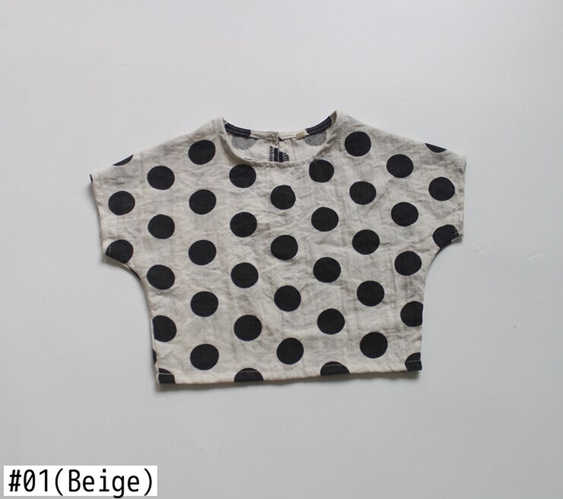 -キッズトップス みずたまドットプリント ルーズ シャツ Tシャツ - mamahalo shop - 半袖Tシャツ -  べビー服 - 子供服 - 男の子 - 女の子