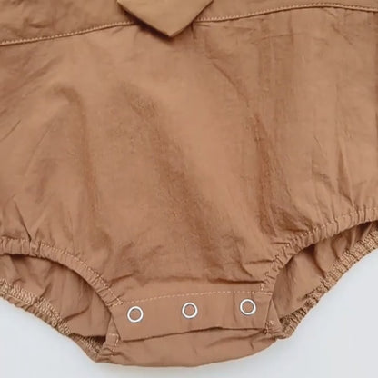 ベビー くま ベア ネクタイ ドッキング 半袖 ロンパース【mh0001832】