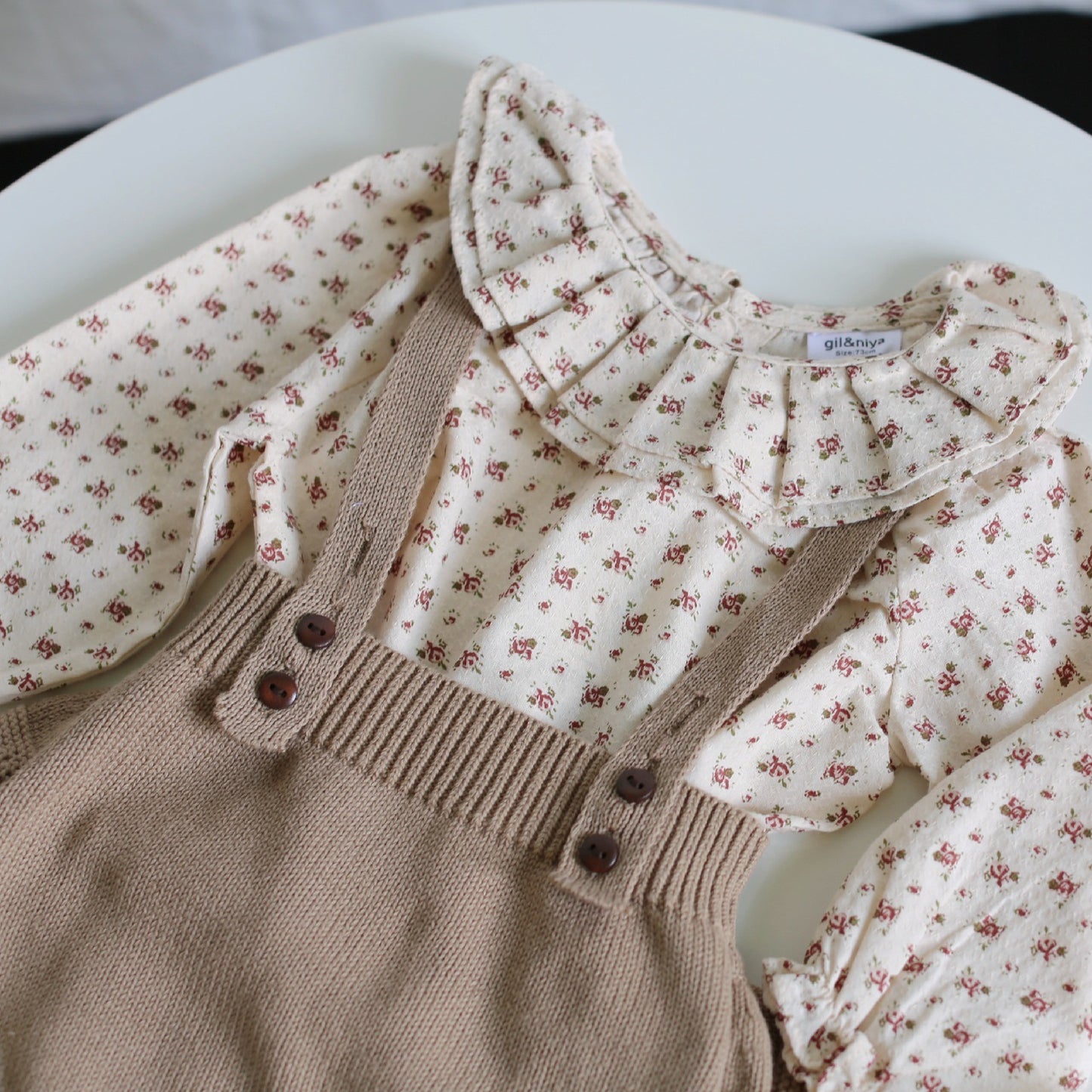 -ベビー フリル ニット サスペンダー ブルマ - mamahalo shop - ブルマパンツ -  べビー服 - 子供服 - 男の子 - 女の子