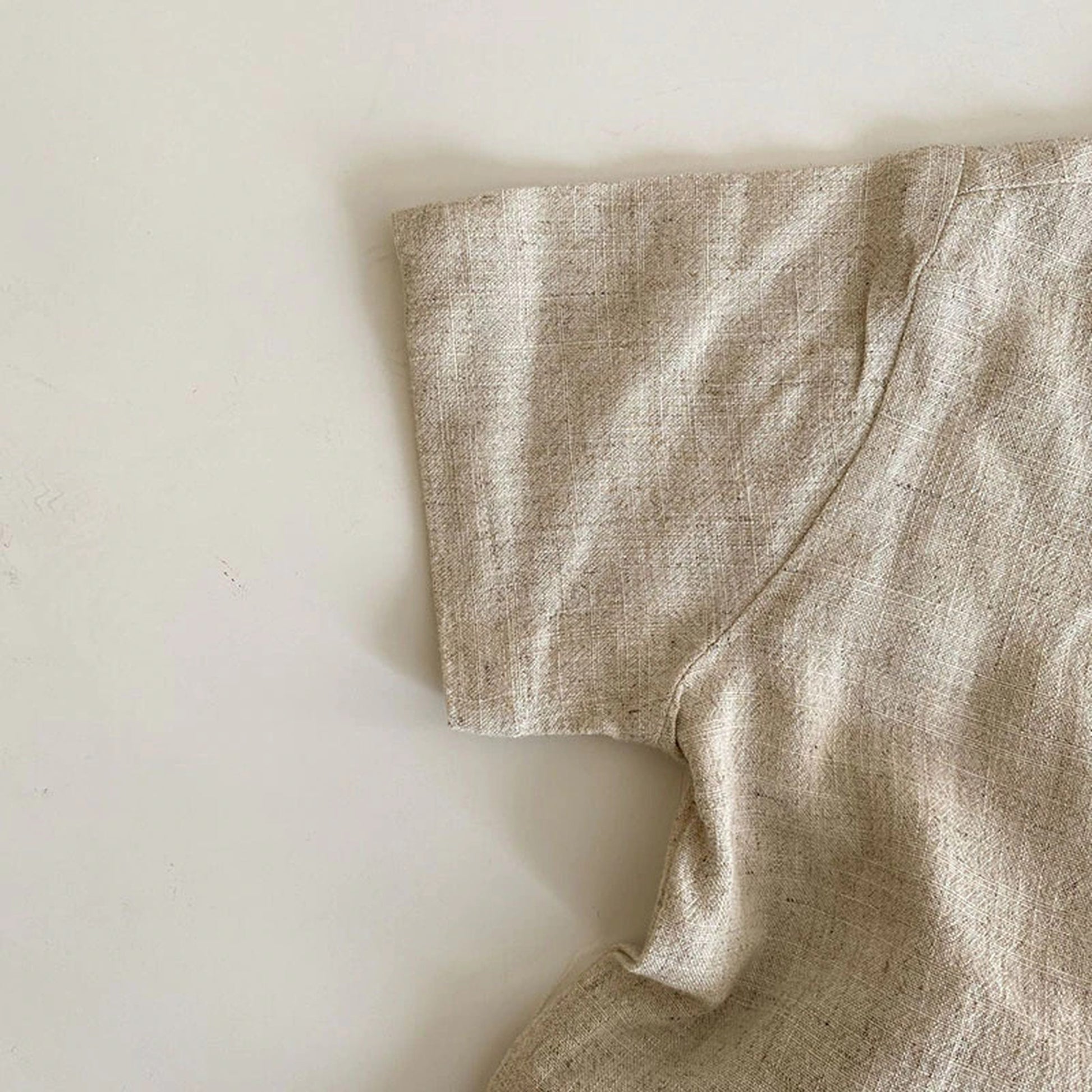 -☺︎ キッズ セットアップ 半袖シャツ ショートパンツ ベージュ/コーヒー/2カラー - mamahalo shop - 半袖セットアップ -  べビー服 - 子供服 - 男の子 - 女の子